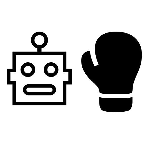 🤖🥊 Emoji Domain black and white Symbola rendering